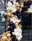 125-Piece Black, Gold & White Balloon Arch Garland Kit – Graduation, Birthday & Wedding Party Decoration Set with Star Foil Balloons